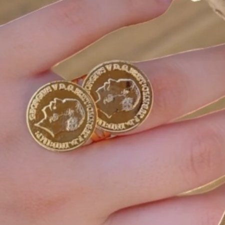 خاتم ليرات ارباع طبقتين